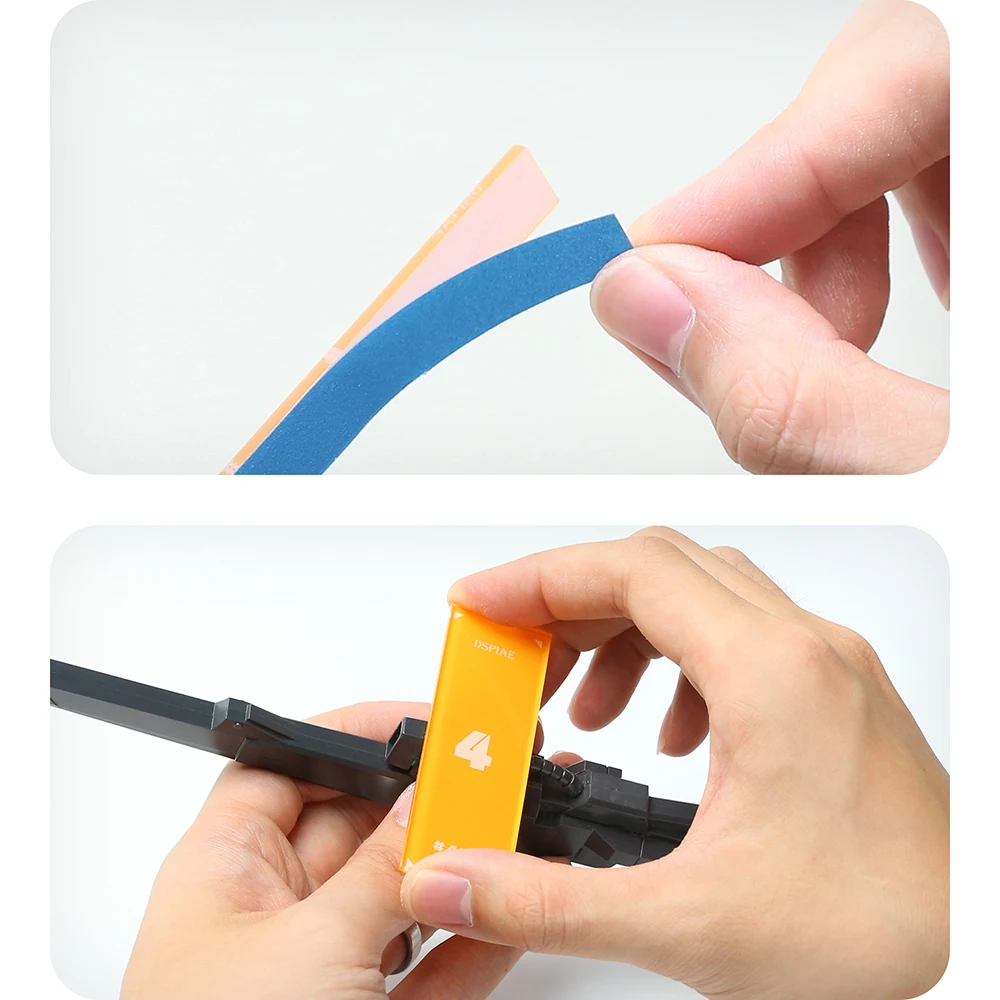 DSPIAE PT-SP Acrylic sanding plate set Comes with sandpaper 5 colors with markings For Assembly model making and polishing 6