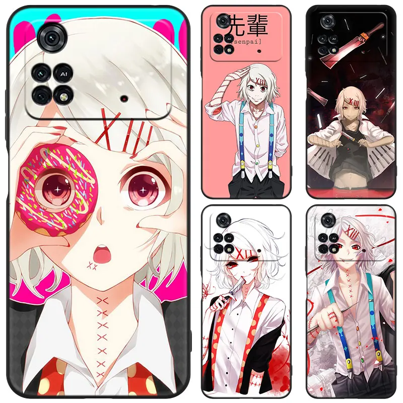 Черный чехол Juuzou для Xiaomi Mi POCO M6 Pro F5 X5 X4 X3 NFC M5S M3 M4 Pro F3 F4 GT F1 F2