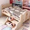 Baby Doll Miniature Bed with Stairs Fashion Doll Play for 20cm 1/6 Doll Accessory Play House Furniture Set Dollhouse Decoration 3