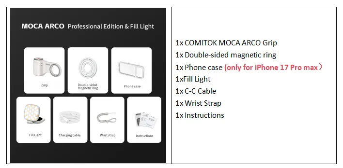 Magnetic Camera Grip For Iphone With Detachable Remote Shutter_voghion.com