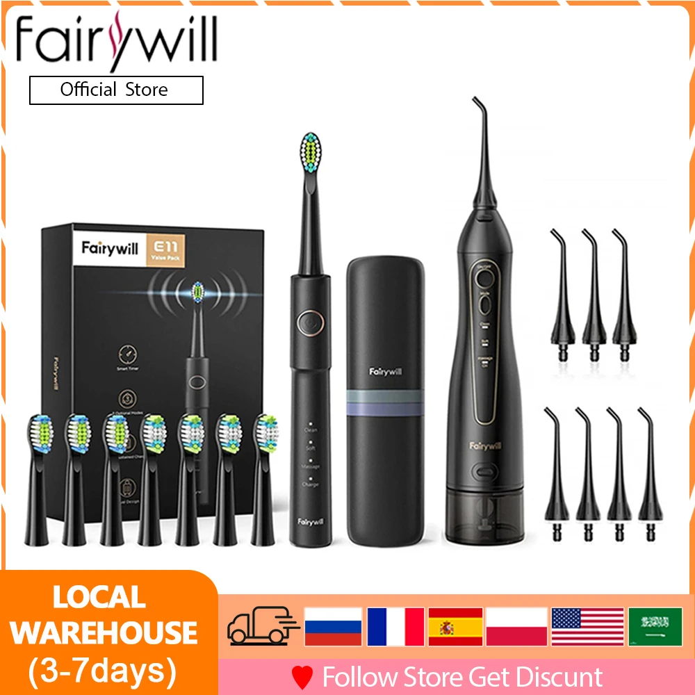 Fairywillالمحمولة عن طريق الفم الري USB 300 مللي قابلة للشحن جهاز تخليل الأسنان بالماء الري الأسنان نظافة الأسنان 3 طرق للكبار|Oral Irrigators| – AliExpress