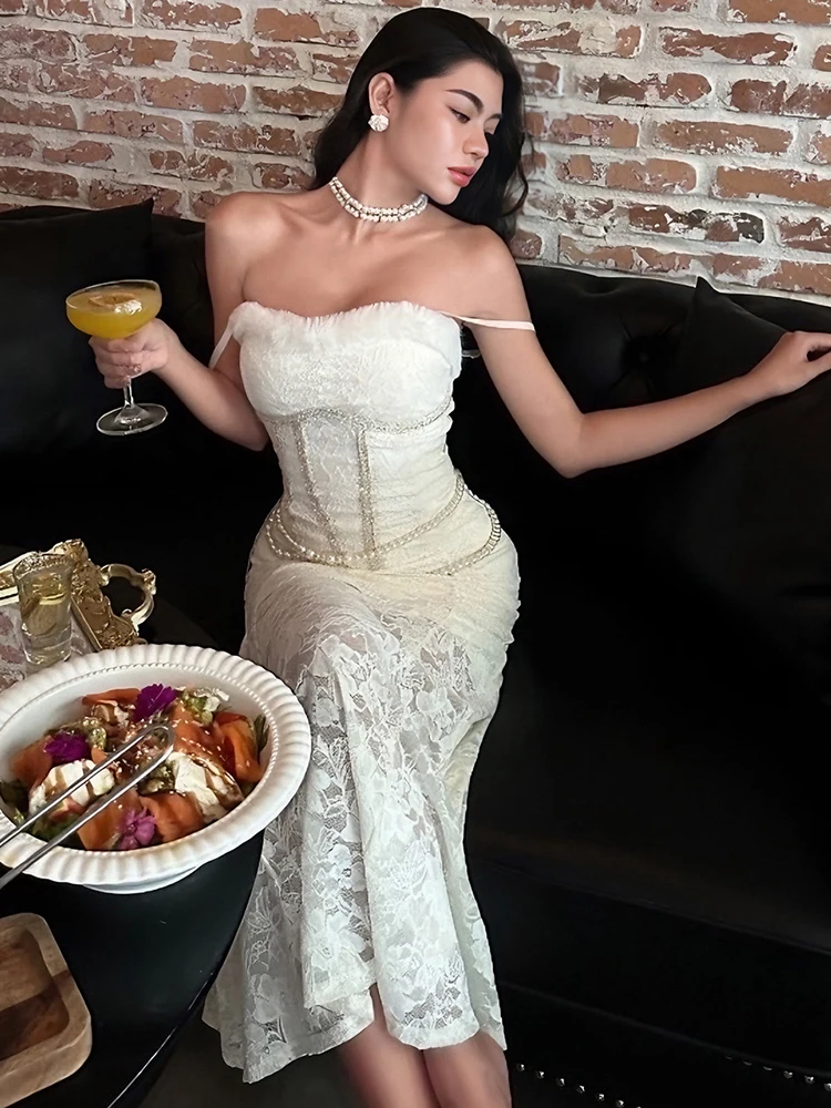 Nibber Furry Patchwork Dress Women Shiny Thread Gown Evening Sexy Jacquard Square Collar Valentine's Day Party Club Vestidos