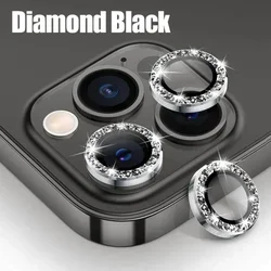 Premium Metal Camera Lens Protector Set - 3 Pieces - iPhone 12 Pro Max (Diamond Black)