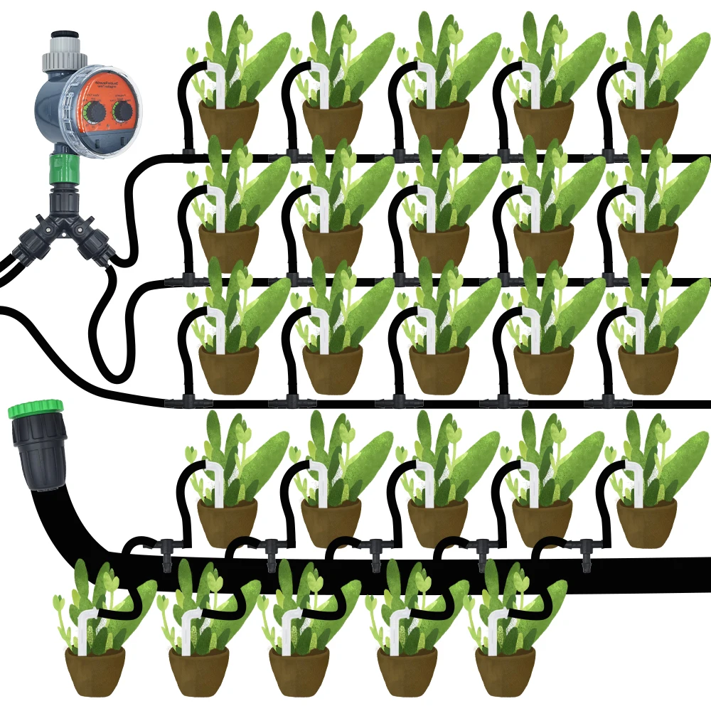 50x Garden 4/7mm Hose Transparent Bend Arrow Dripper 1/4'' Drip Emitter Water Saving Sprinkler Micro Irrigation Greenhouse 5