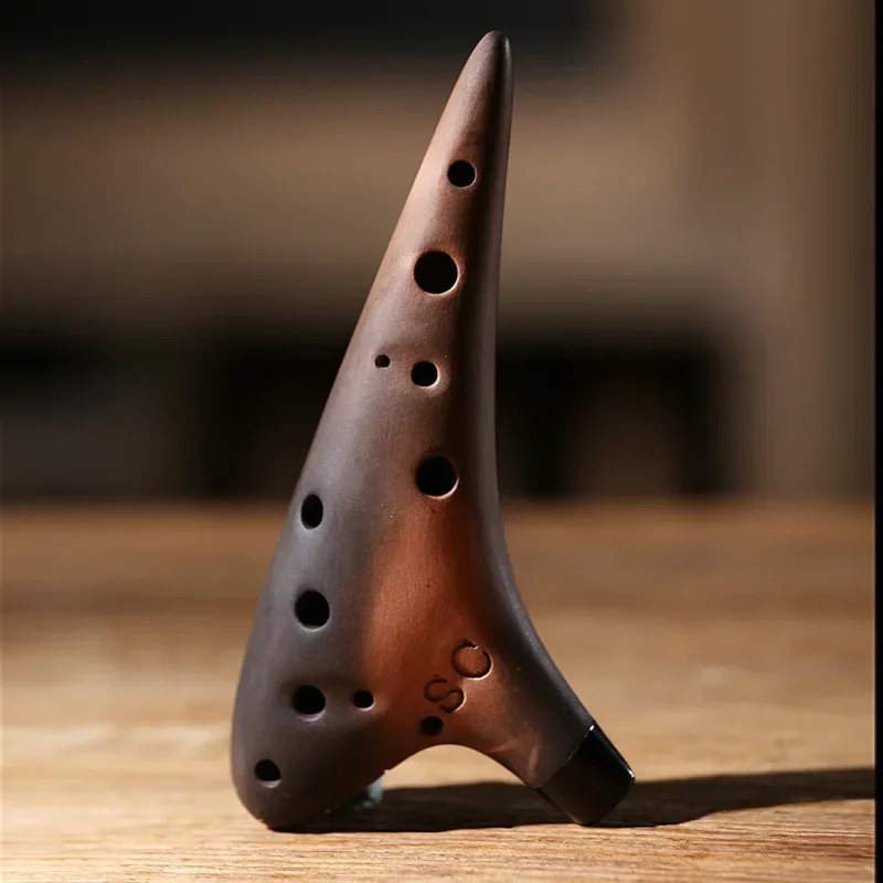 Ceramic Ocarina 12 Holes Ocarina Xun Music Flute Professional Orff Instruments for Beginners Playing Gifts Handmade Ocarina