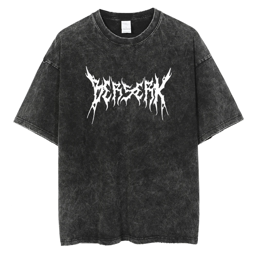 Vintage Washed Cotton Oversized Anime Berserk Graphic Tee