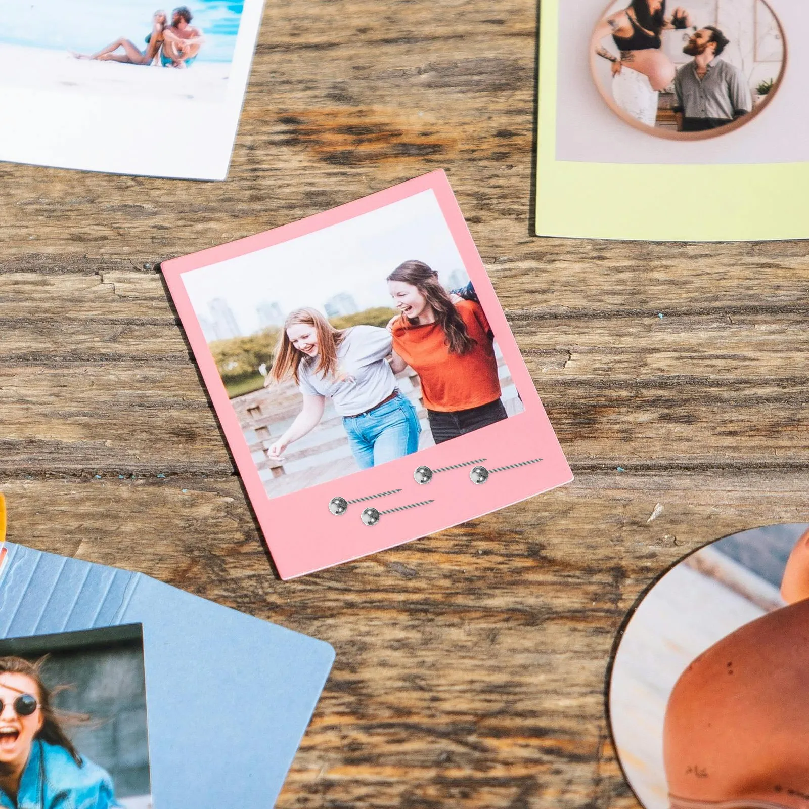 200개 전기도금 플라스틱 푸시핀, 여행 지도, 포스터, 사진, 달력, 코르크보드, 사무실, 가정용 원형 헤드 맵핀