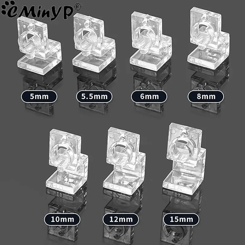 Fish Tank Acrylic Clips for 5.5mm~15mm Wall Thickness Aquarium Lid Cover Support Holder Bracket Clamp Stand Supplies fish tank lid bracket