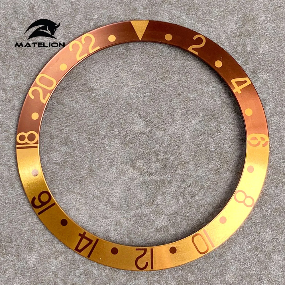 Ceramic Alloy Watch Bezel Insert Ring - 38mm Slope Fit for 40mm Watch Case, Men's Diving Watch Accessory