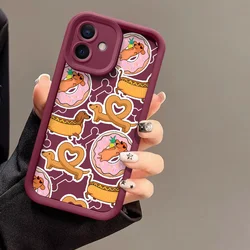 Cartoon Hot Dog Dachshund Shockproof Soft Silicone Phone Case - Funny Animal Design - Pixel 8A 5G (JGJHCX123J7)