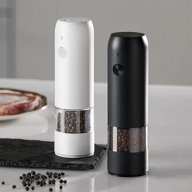 Dropship Gravity Electric Pepper And Salt Grinder Set; Adjustable