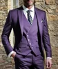 Men Suits for Wedding 3 Pieces Blazer Vest Pants Peak Lapel  Slim Fit Suit Elegant Tuxedos for Wedding Business Evening Party 3
