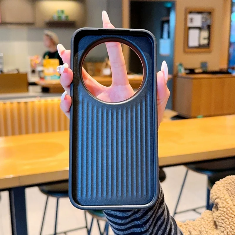Color-Block Dual-Line Wireless Charging Magnetic Ring Case