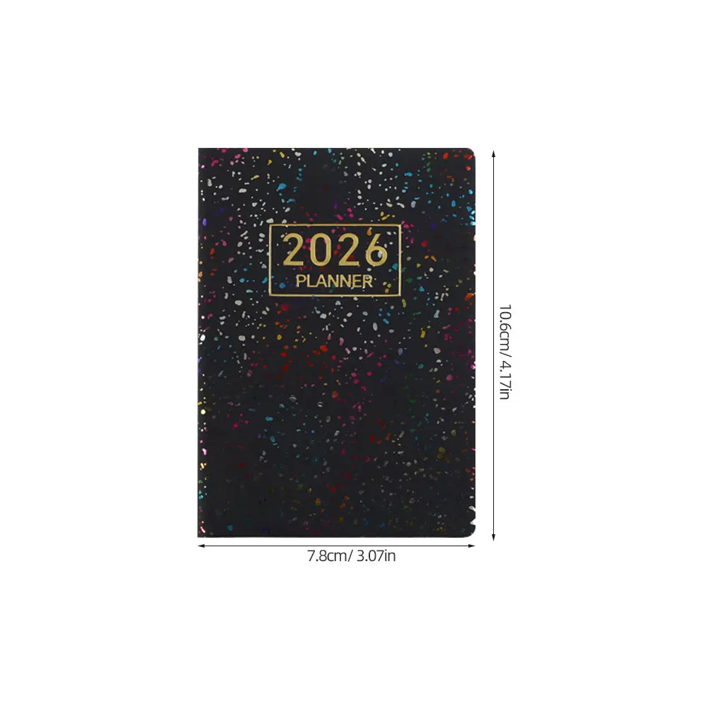 3Pcs 포켓 플래너 2026 미니 일일 일정 메모장 휴대용 소형 학업 달력 도서 A7 사무실 학교 용품