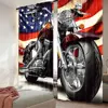 2Pcs Cool Motorcycle Curtains American Flag Classic Curtain Motorbike Extreme Sports Modern Suitable For Living Room Bedroom 1