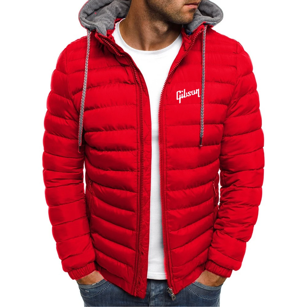 Gibson 2023 Autumn and Winter New Style Men's Zipper Thickening keep Warm Cotton Jackets Outerwear Hooded Cardigan Coats Tops