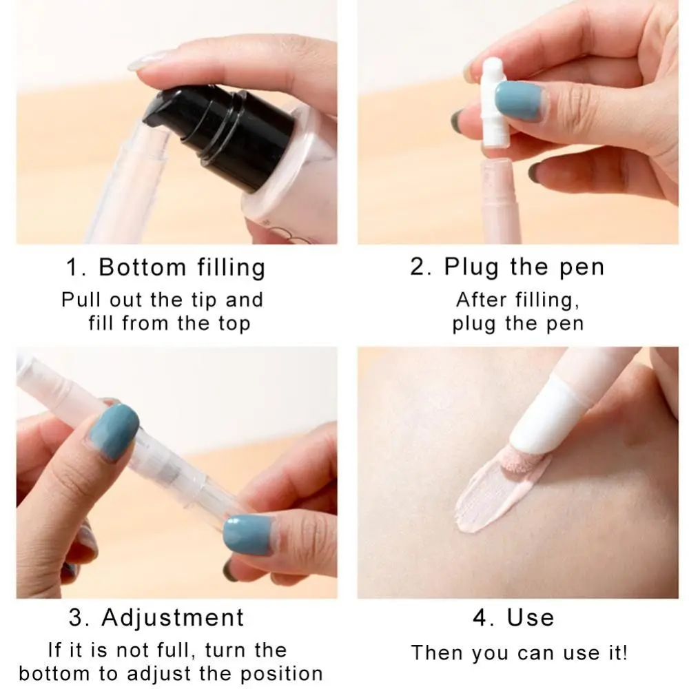 New 3/5/7ML Liquid Foundation Dispensing Pen Portable Rotatable Separate Filling Pen Refillable Bottles Travel Empty Bottle