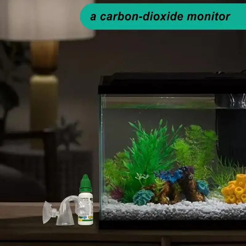 CO2 Indicator Drop Checker Solution Long Term Monitor Test Fish Tank Glass Aquatic Co2 Tester for Fish Tank Aquariums co2 indicator solution aquarium co2 checker co2 drop checker
