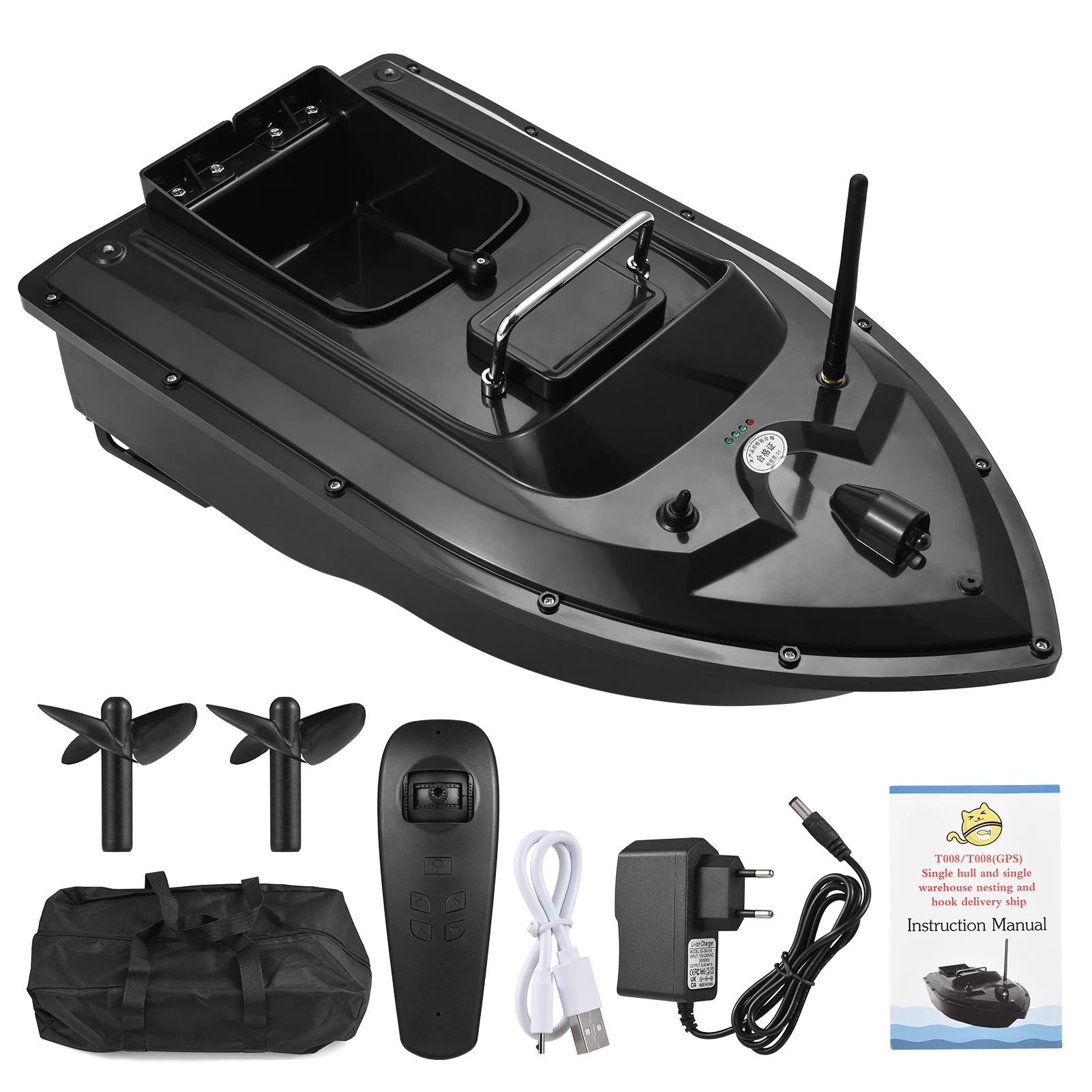 

Smart Fixed Speed Cruise Radio Remote Control Fishing Bait Boat 1.5KG 500M Dual Night Light Lure Fishing RC Bait Boat Fishing