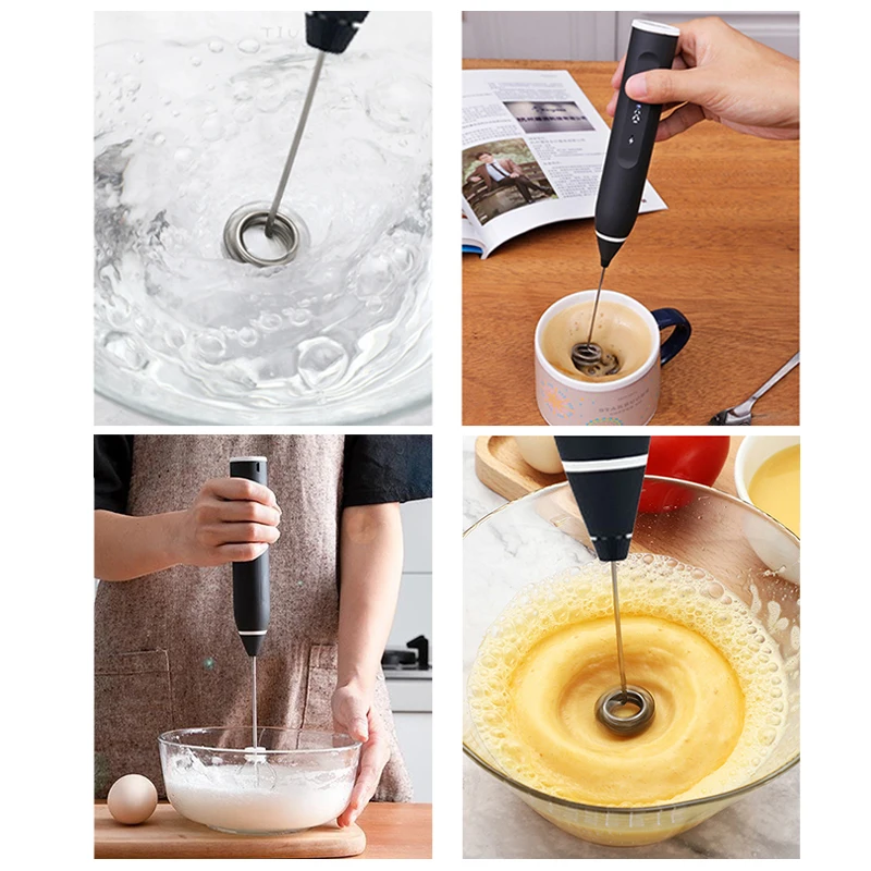 Household Stainless Steel Electric Mixer Whisk Mini Coffee Creamer