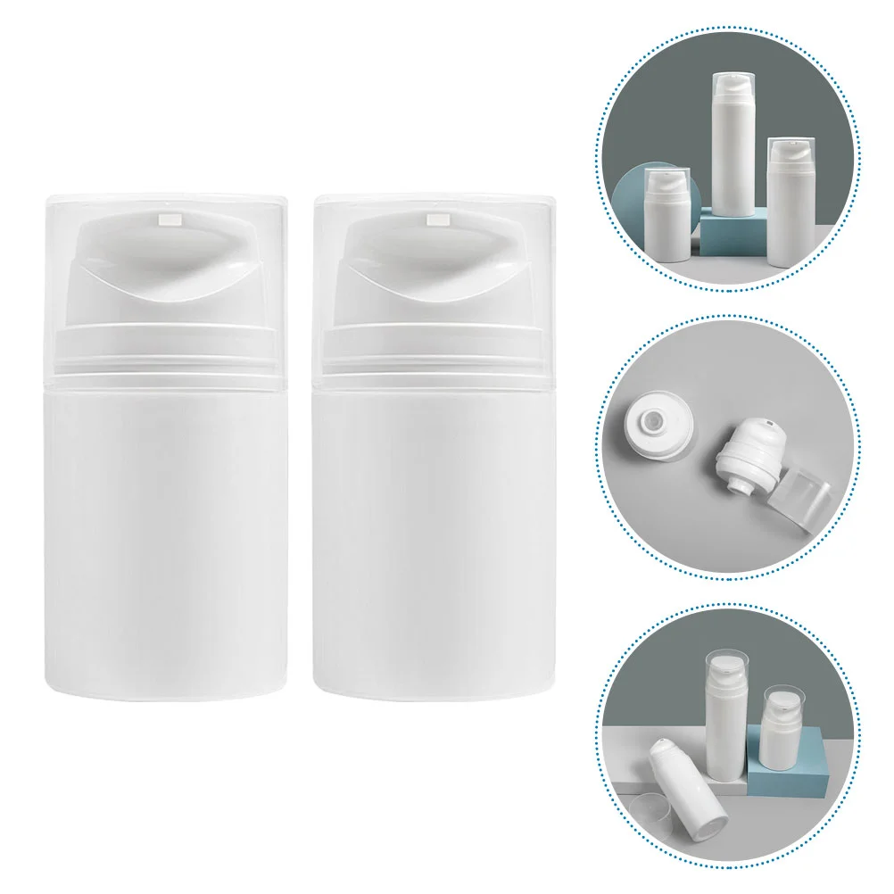

3Pcs 50Ml Refillable Lotion Pump Bottles Empty Liquid Pump Dispensers Foundation Pressing Pump Bottles Travel Shampoo Foaming