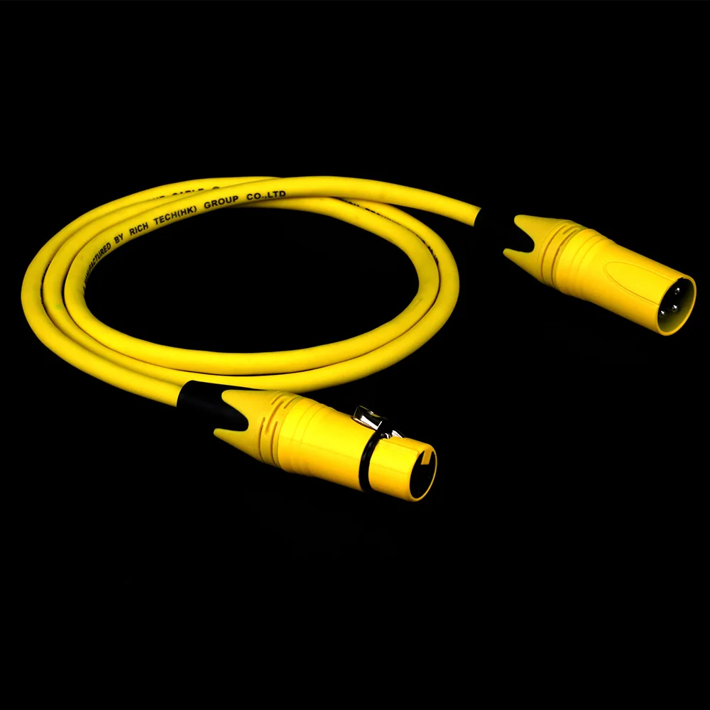 Фото 3-контактный разъем XLR от мужчины к женщине OFC Экранированный медью удлинительный кабель XLR для микрофона, микшера, усилителя, Сценической акустической системы записи №5