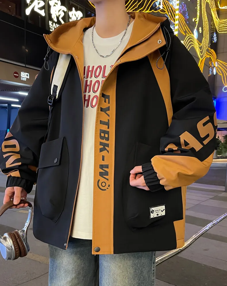Mode 2026 Frühling Herbst Herren Freizeitjacken mit Kapuze Jugendliche Hochwertige Streetwear Lose Jacke Outdoor Windbreaker Oberbekleidung – Detail 16