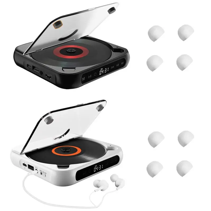 

Compact Disk Player Desktop Wireless Touch Disc Player With Headphones Rechargeable Music Player Anti-Shock Personal Compact