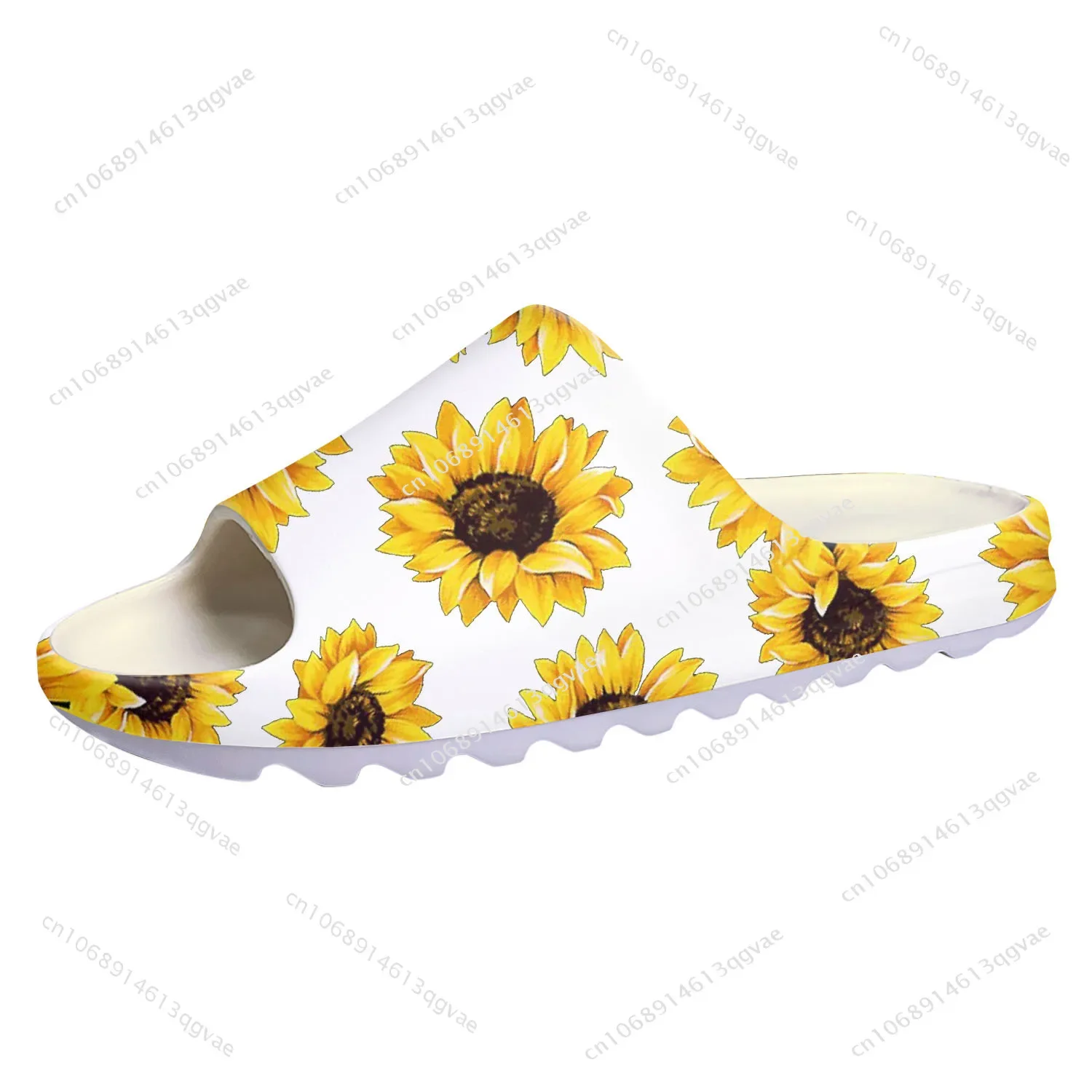 Sunflower Yellow Flower Soft Sole Sllipers Home Clogs Step on Water Shoes Mens Womens Teenager Beach Customize on Shit Sandals