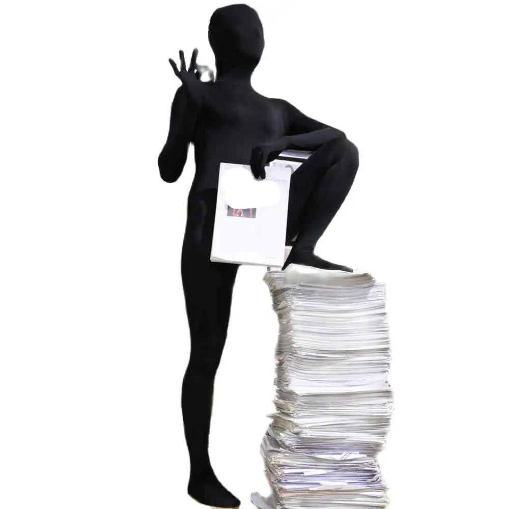 Separated Fingers One Piece Tights Bodysuit Full Coat Zentai Spandex Bodystocking Unitard Rompers Jumpsuit Cosplay Stage Costume
