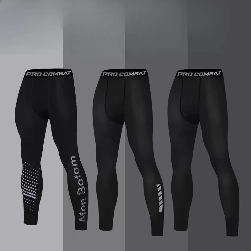 Men's 9-Point Basketball Leggings Sports Training Fitness Ice Silk Breathable Leggings Running Summer Spring Autumn Quick Drying