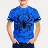 Kids Boy Clothes Spider Man 3D Pattern Summer Crew Neck Short Sleeves Outdoor Streetwear Fashions Sporting Style T Shirt For Boy 4