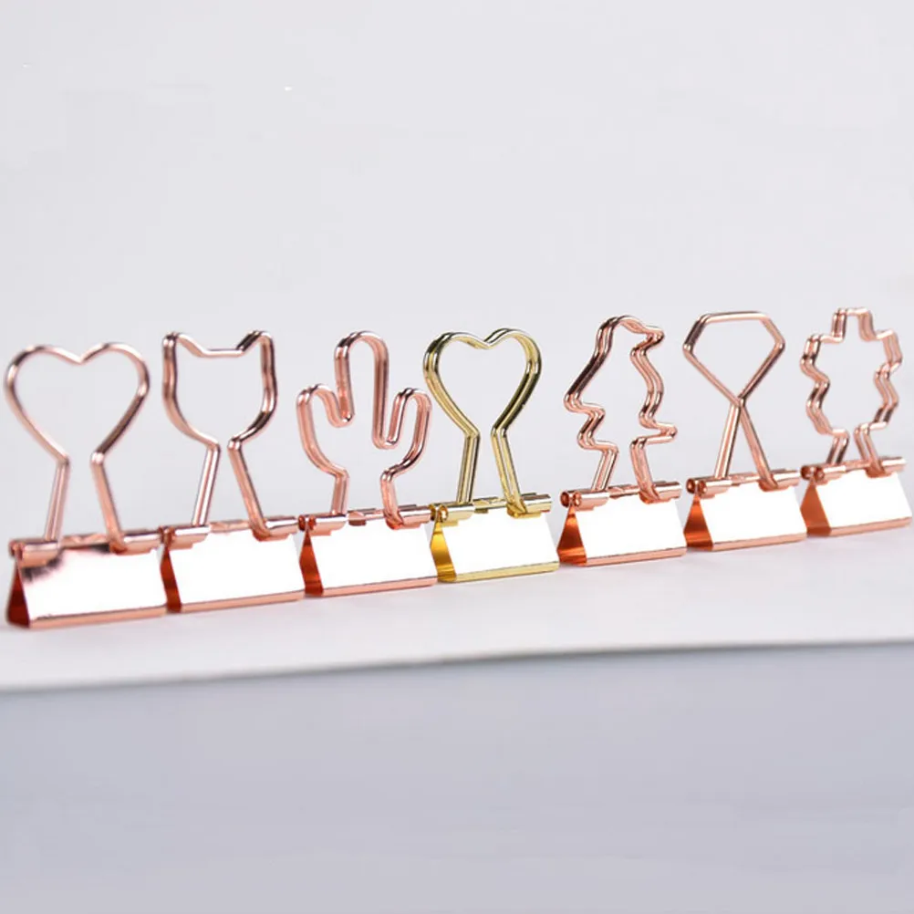 15Pcs 장 바인더 클립 파일 정리용 튼튼한 사무용품 메모 봉투 종이 클립 홀더 책상 정리