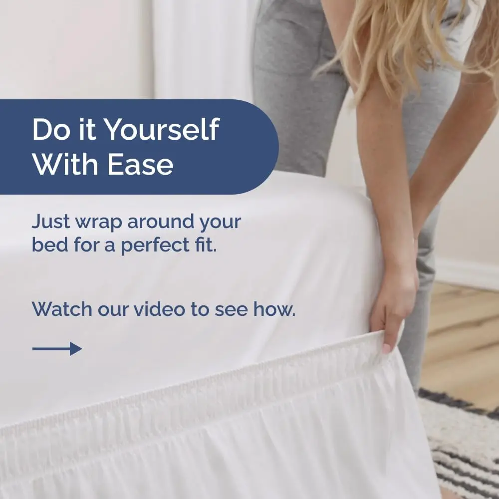 Bedding Bed Skirt Drop Length Ruffled Dorm Room Bed Skirts Easy Care Wrinkle Free Microfiber Skirt bed skirt