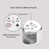 Tenwin New Two-hole Electric Automatic Pencil Sharpener Switch Pencil Sharpener Home Office School Supplies Stationery Art 4