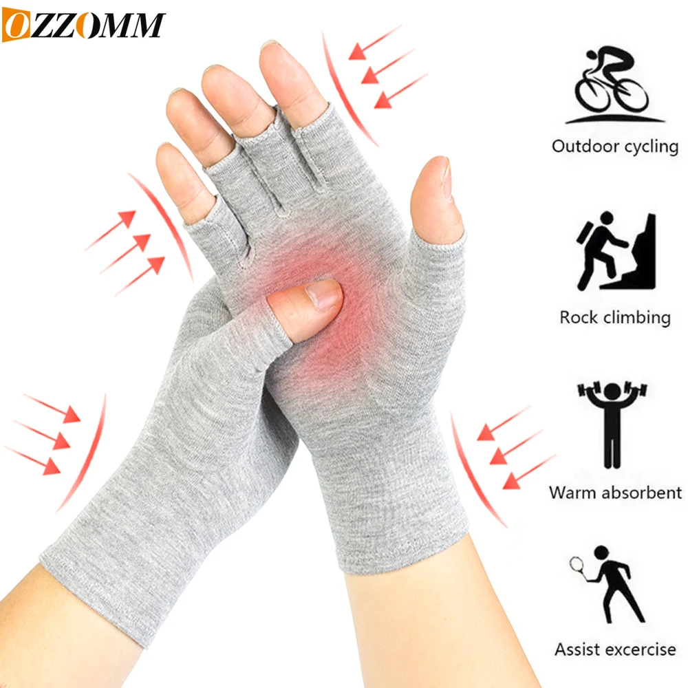 Compression Gloves 1Pair for Men and Women Bamboo Support Circulation Arthritis