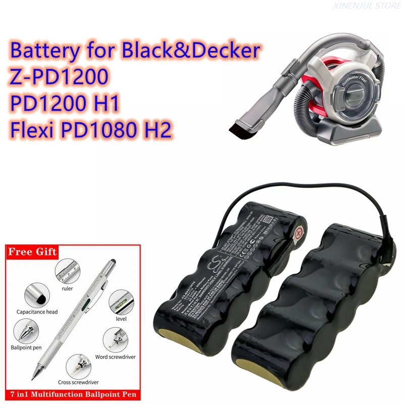 Batteria Cameron Sino Per Black&Decker Flexi – 2000mAh, 24Wh, 12V, Compatibile PD1080/PD1200