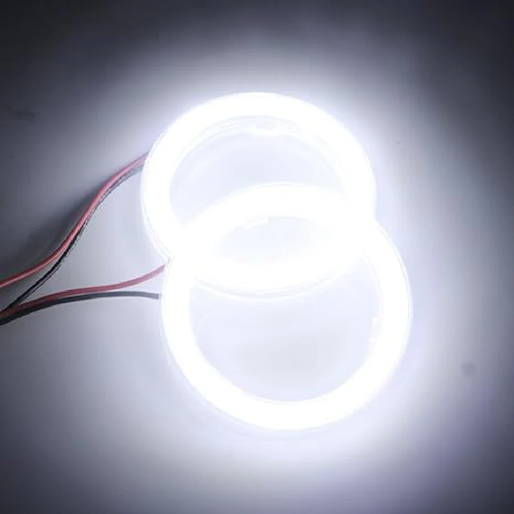 COB LED ���� ������ ������Ʈ, 12V ���Ϸ� ��, Ŀ�� ����, 60mm, 70mm, 80mm, �ڵ��� �ְ� ���� ������� DRL ����Ʈ, �Ȱ���, ���, 2 ��