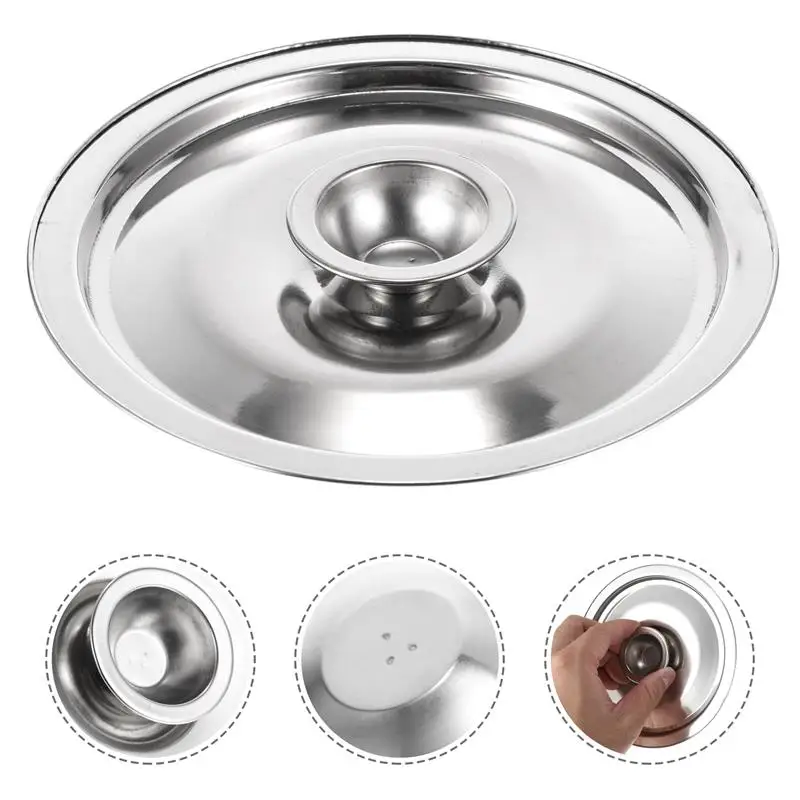 1Pc 10 14 16cm Stainless Steel Seasoning Pot Cover Household Home Seasoning Pot Lid glass pot lid glass lid wooden pot lid