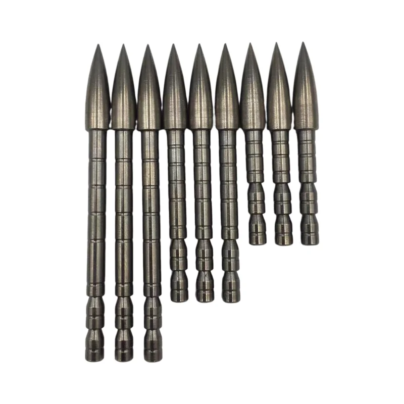 12PCS 4.2 mm Bullet Point Tip Arrow Head DIY 80 100 120 Grain For ID 4.2 mm Arrow Shaft Head Archery Accessory Bow