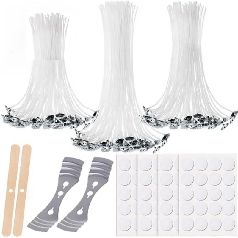 600 stoppini per candela, stoppini da 2,6 cm in cotone, per stoppine, candele fai-da-te