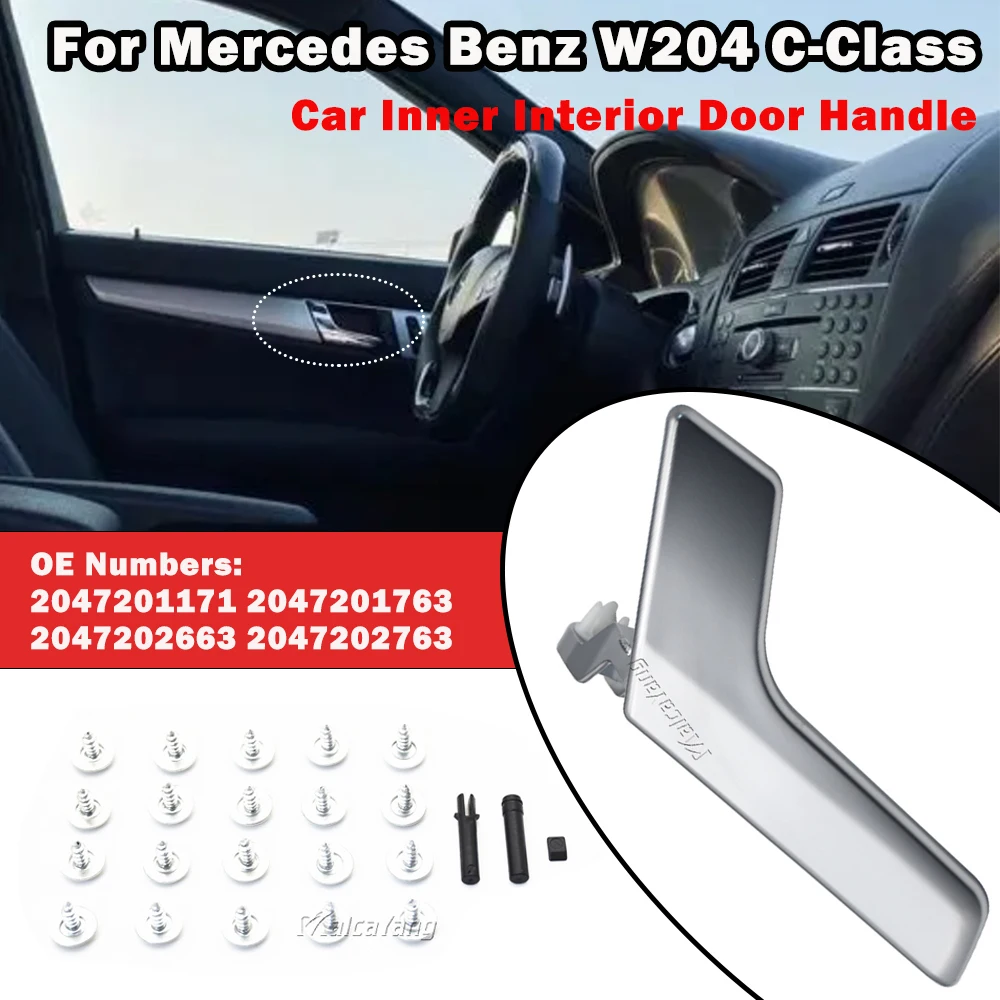 Maniglia Interna Apertura Porta Cromata Per Mercedes Classe C W204 E GLK – Sinistra, Codice 2047206262