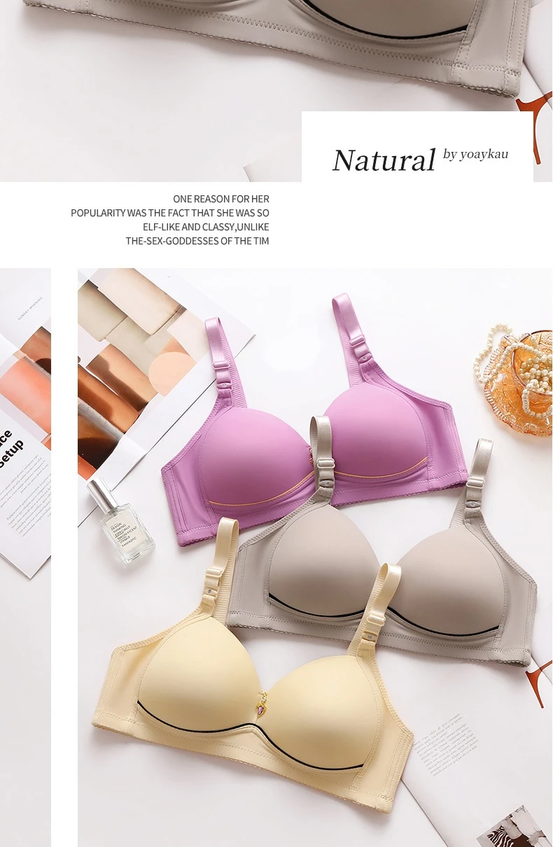 6 stücke Sexy Verschluss Bh Frauen Vorderen Befestigungs Bh Drahtlose Bhs für Frauen Push-Up Dessous Plus Größe Büstenhalter Keine stahl Ring Bh – Detail 20