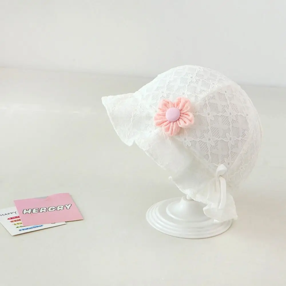 Fashion Lace Ruffle Newborn Sun Hat Princess Sunscreen Infant Bucket Hat Sweet Cute Baby Fisherman Hat Beach
