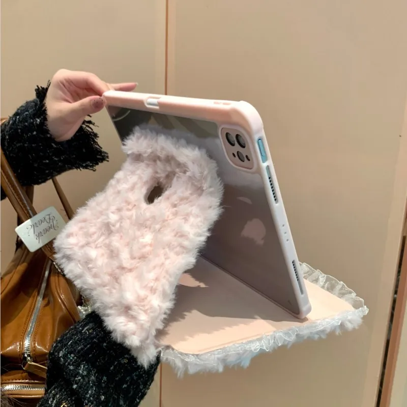 Cute Rabbit Plush Handmade Tablet Case