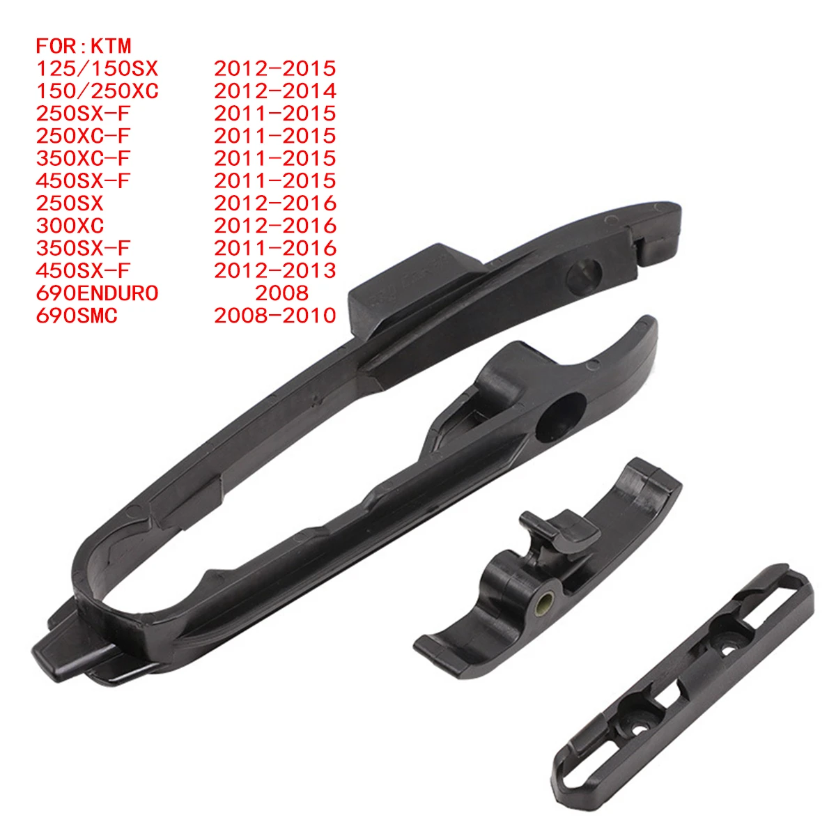 

Chain Slider Sliding Swingarm Guide With Brake Hose Clamp For KTM SX SXF SMR XC XCF 125 150 200 250 350 450 525 2011-2017