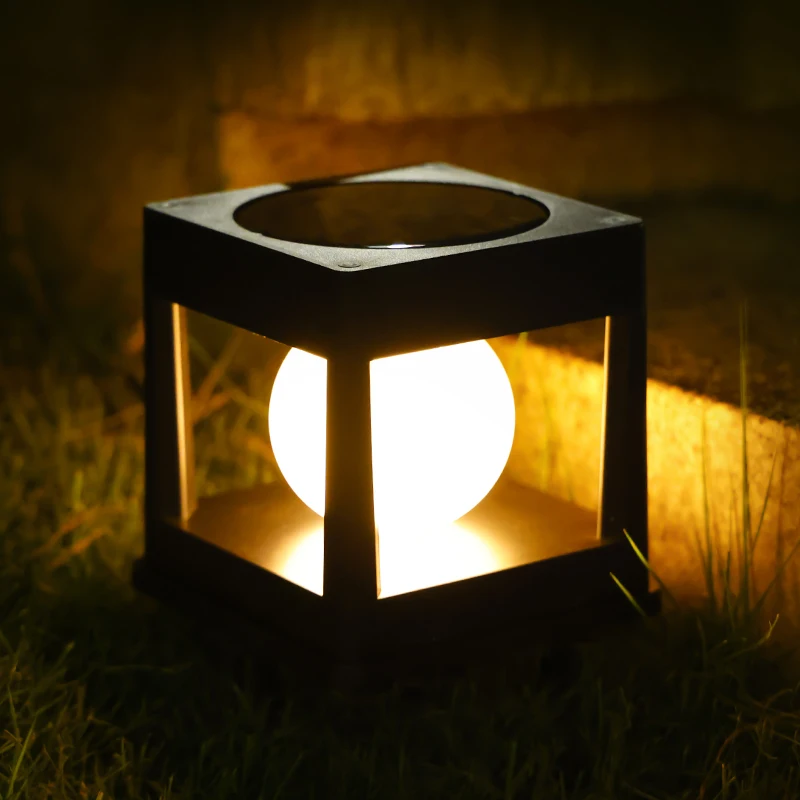 2LEDs Solar Post Light Outdoor Post Caps Lights Solar Fence Post Lamp Pillar Lamps Waterproof for Wooden Posts Patio Camping Dec