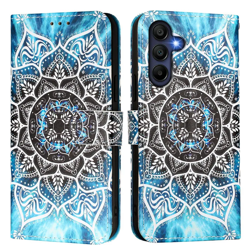 Retro Flower Design Leather Wallet Case | Magnetic Flip Cover Phone Bag