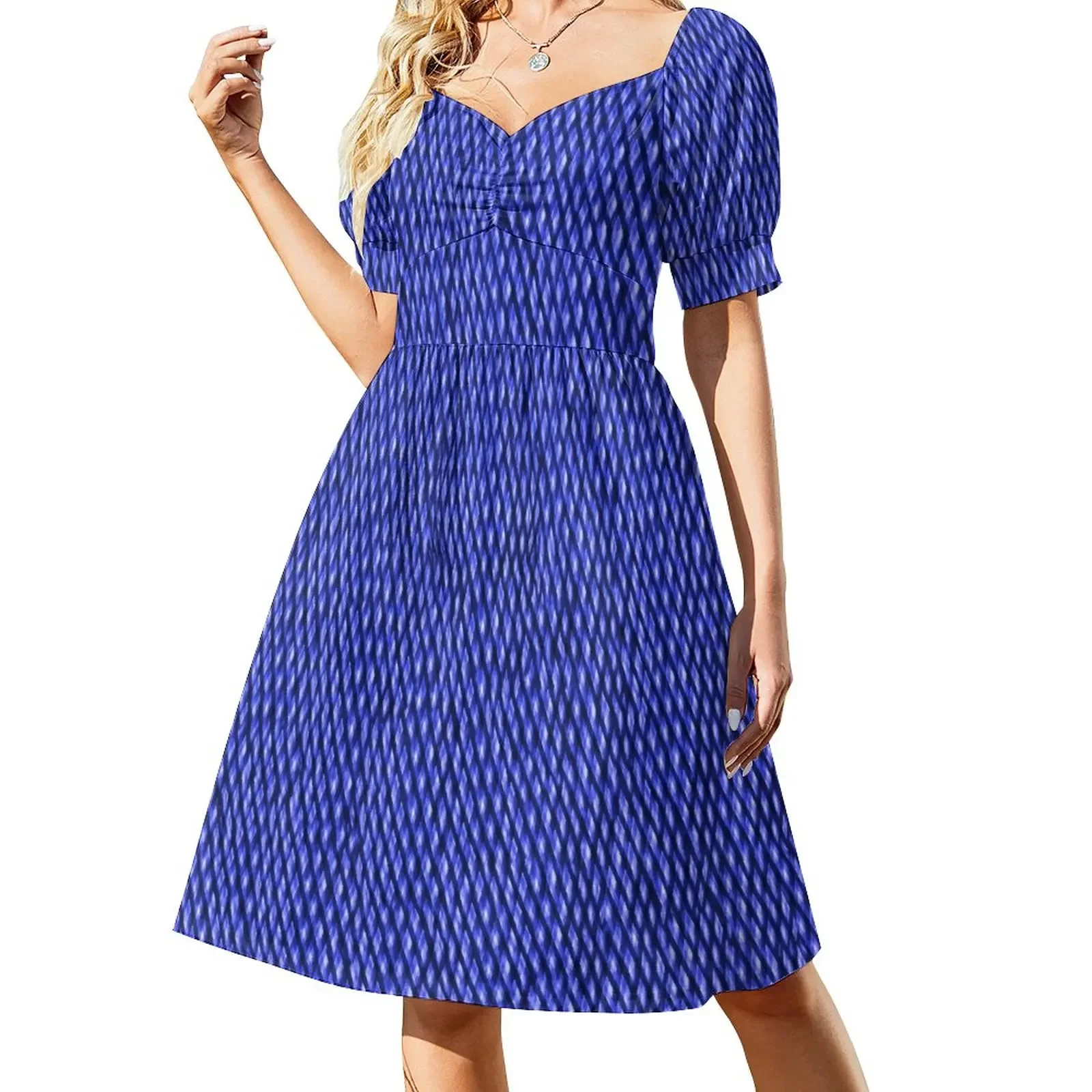 

Sapphire Scales Pattern Sleeveless Dress Summer skirt women clothes