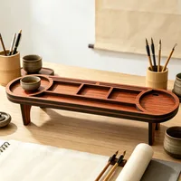 Wooden Desk Organizer with Phone Stand Multi Functional Desktop Storage Rack for Office Home Stationery Pen Holder Accessories 2